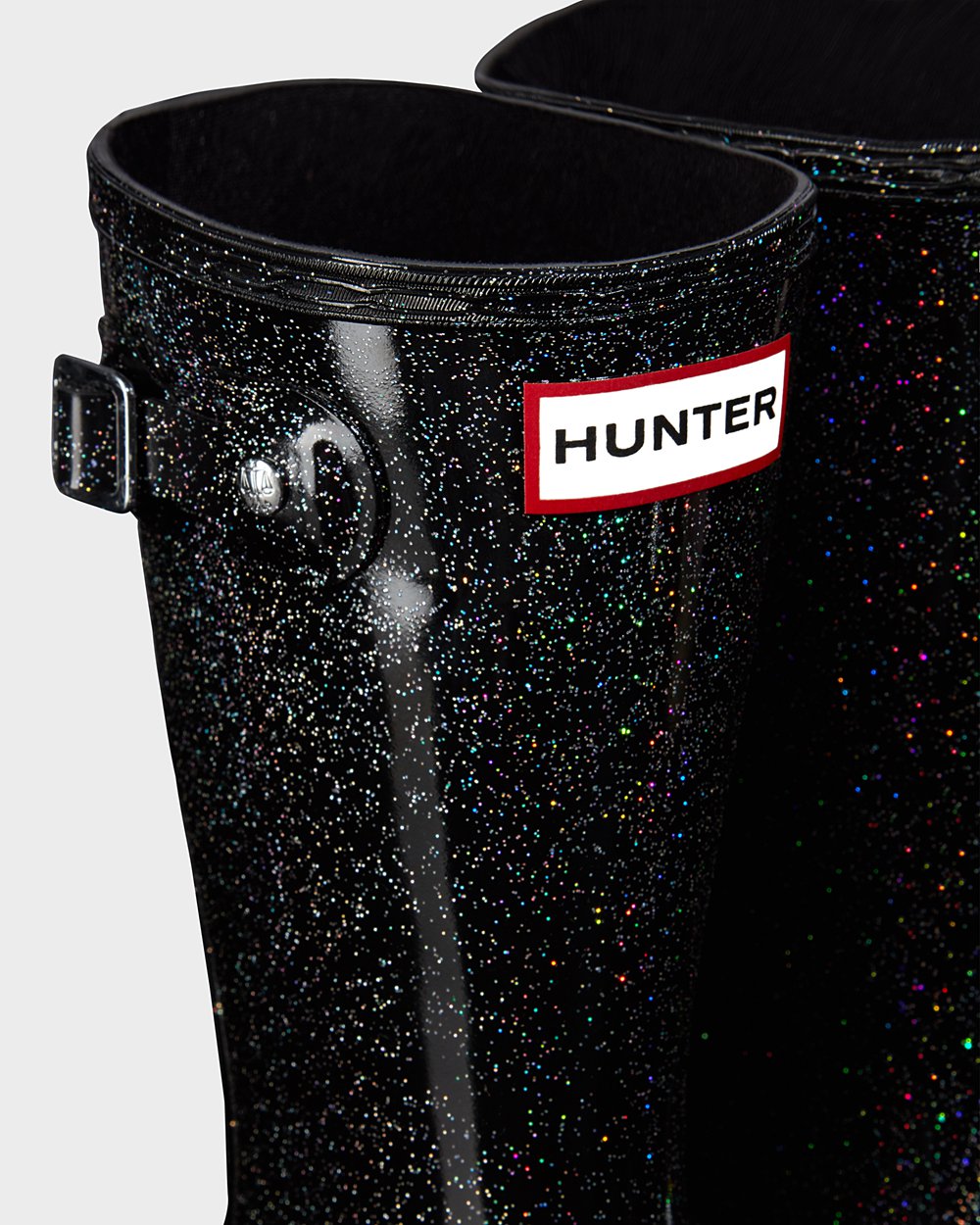 Hunter Original Big Starcloud Rain Boots - Shop Kids Black Multicolor - HODABE352